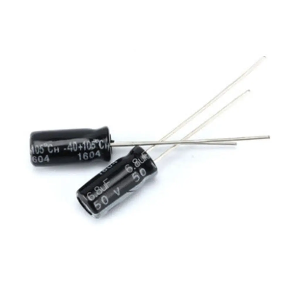 20pcs 6.8uF 50V 6.8MFD 50WV 5*11mm Aluminum Electrolytic Capacitor Radial 6.8mf50v 6.8uf50v 50v6.8mf 50v6.8uf