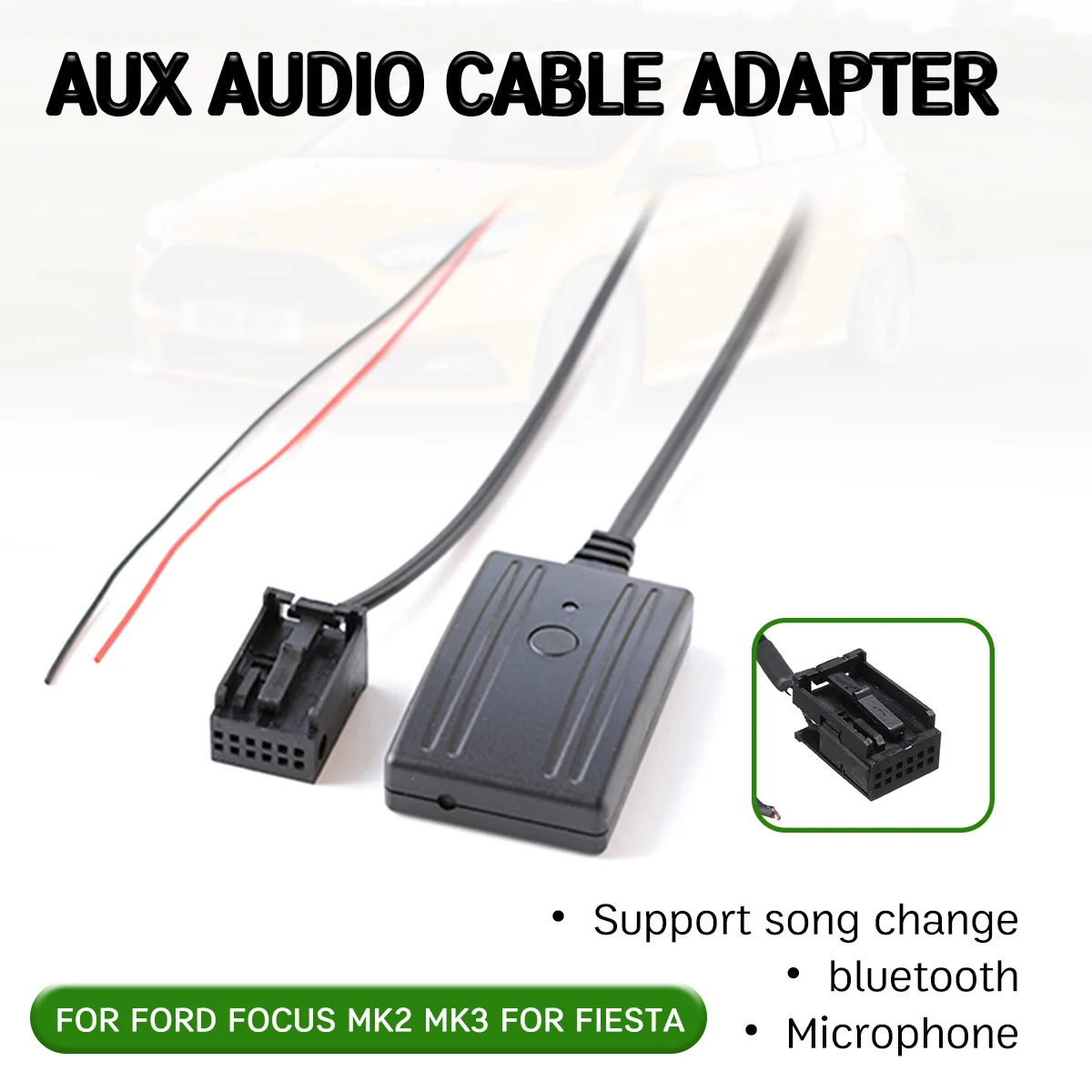 

bluetooth Aux Receiver Cable Adapter for Ford for Focus Mk2 MK3 for Fiesta Hands-free Hifi aux module Head Unit Interface