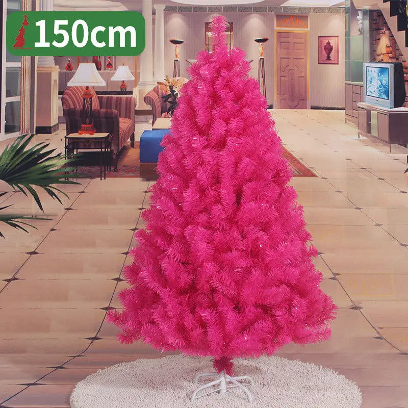 Albero di Natale fucsia 2 3 4 5 6 7 8 FT Porta esterna natalizia per festival non decorata