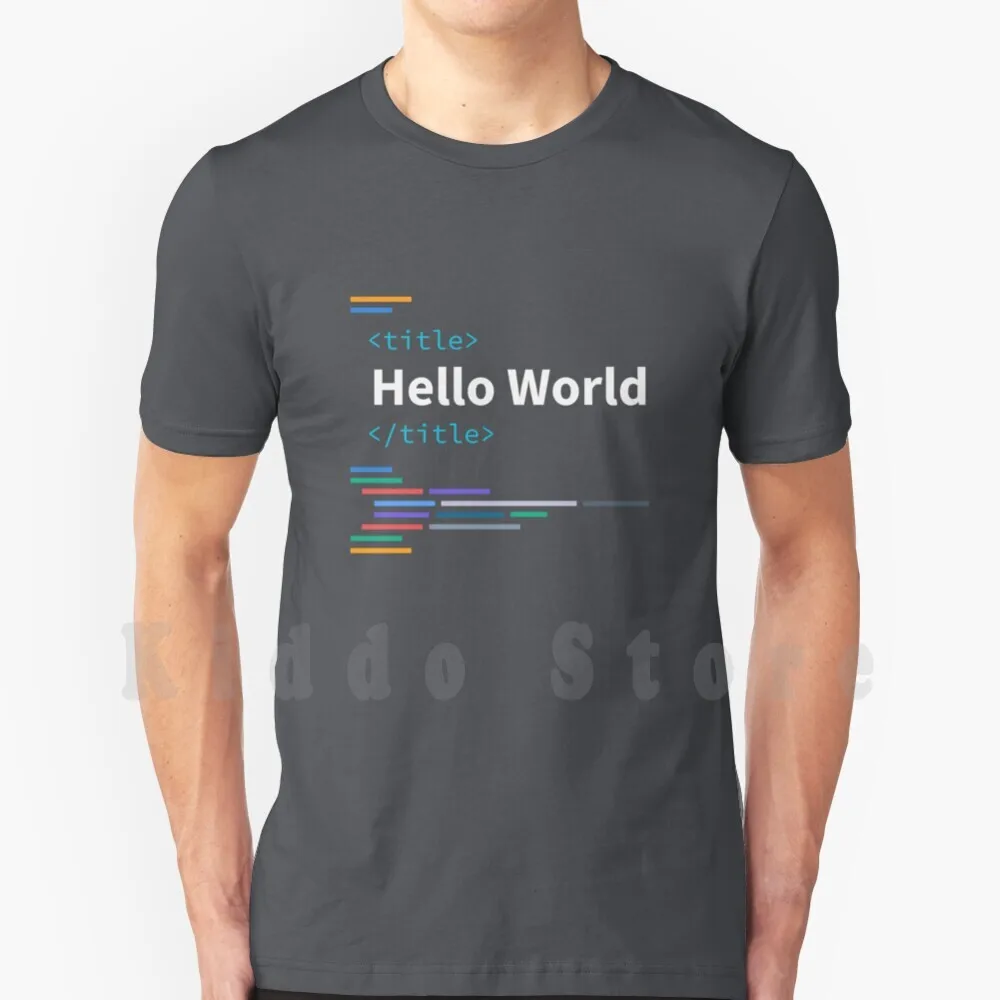 

Разработчик Hello World футболка с принтом для мужчин хлопковая новая крутая футболка программист кодер инженер Dev Golang разработчик Geek Swag Gear