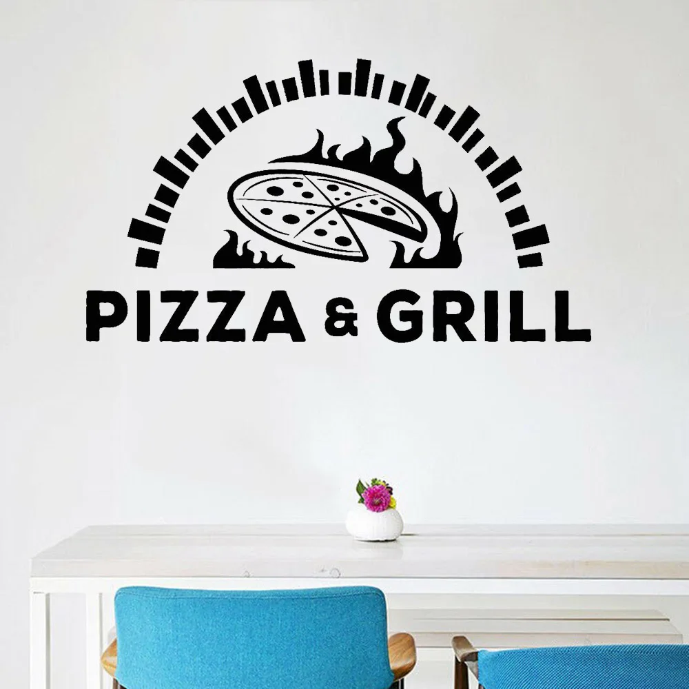 Pizzeria Wall Decals Pizza Grill Store Pizzeria Italian Creative Restaurant Home Furnishing Decorative Window Door Stickers Z252