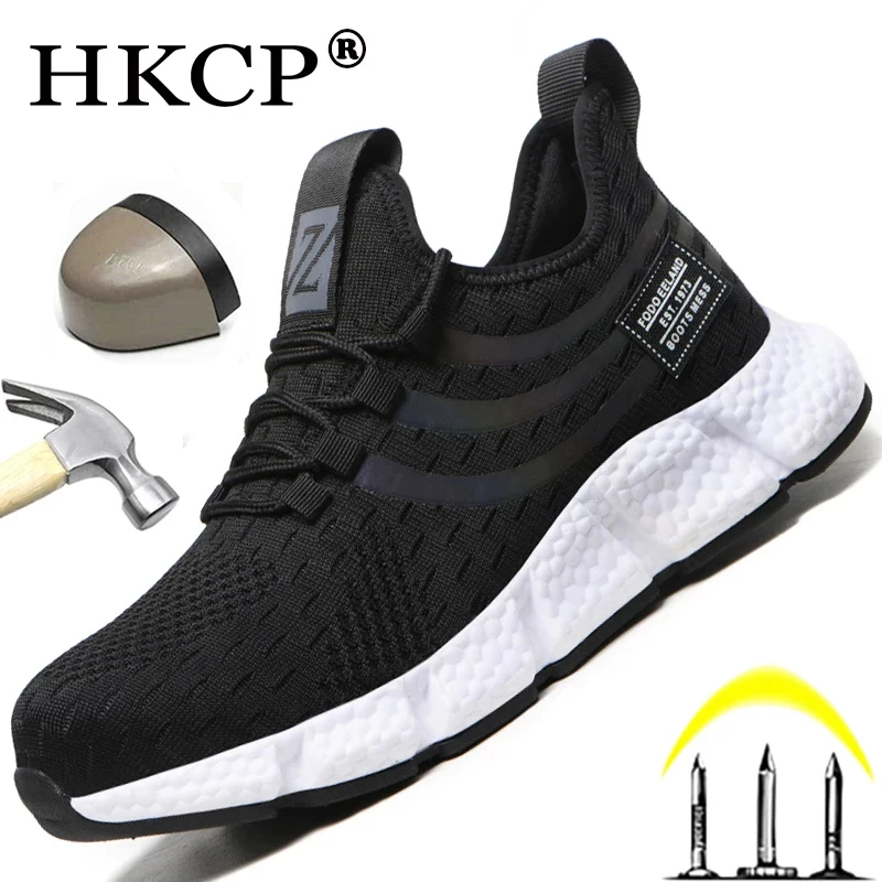 Lightweight Safety Shoes Men Work Boots Indestructible Men Shoes Puncture-Proof Work Sneakers Male Shoe Work Protection Footwear