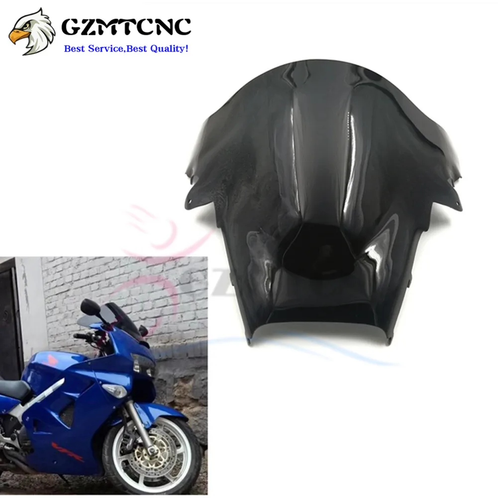 Plastic Motorcycle Wind Deflector Windscreen Windshield for Honda VFR800FI VFR800 1998-2001 VFR 800 FI VFR-800 Black & Clear