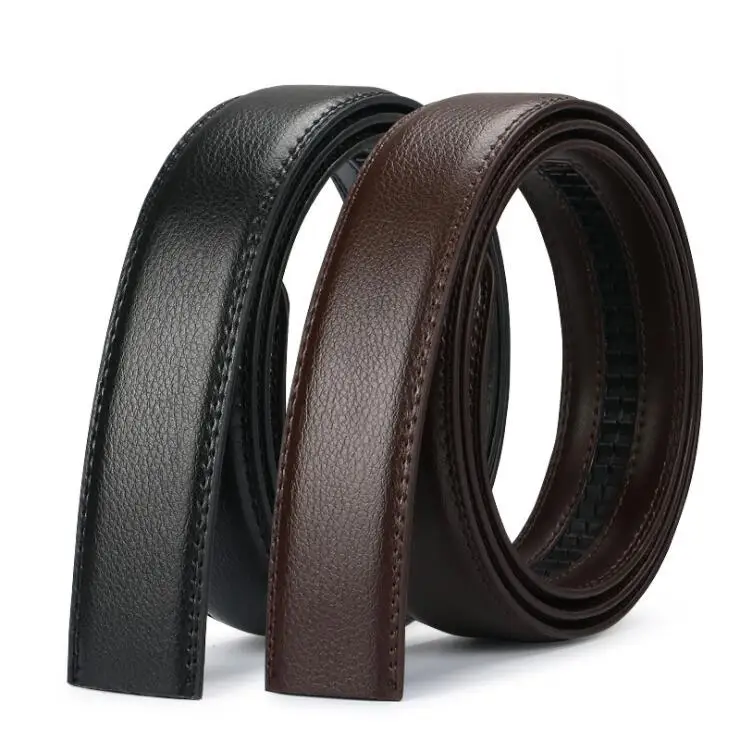 men\'s automatic buckle belts No Buckle Belt Brand Belt Men High Quality Male Genuine Strap Jeans Belt  free shipping 3.5cm belts