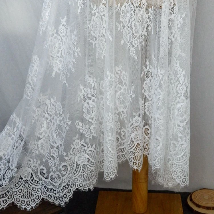 1 Piece=1.5*3 Meters width 1.5 meters, length 3 meters eyelash chantilly lace fabric! Quality wedding  fabric