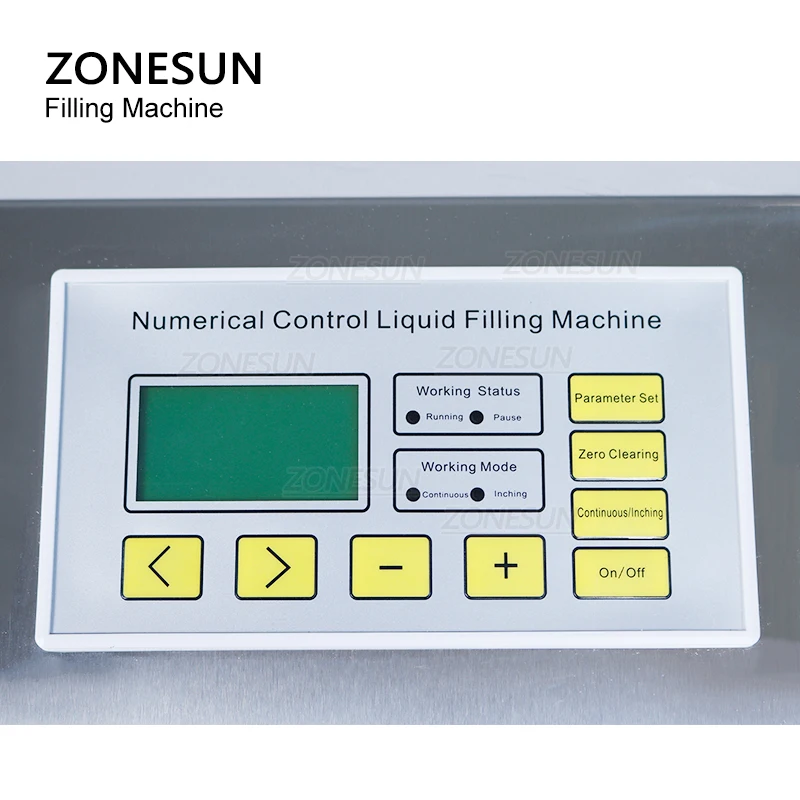 ZONESUN ZS-DP432W فوهات مزدوجة ماكينة تعبئة الزيت الحجاب الحاجز مضخة تدفق كبير المشروبات زيت طهي الحليب ماكينة زجاجات حشو