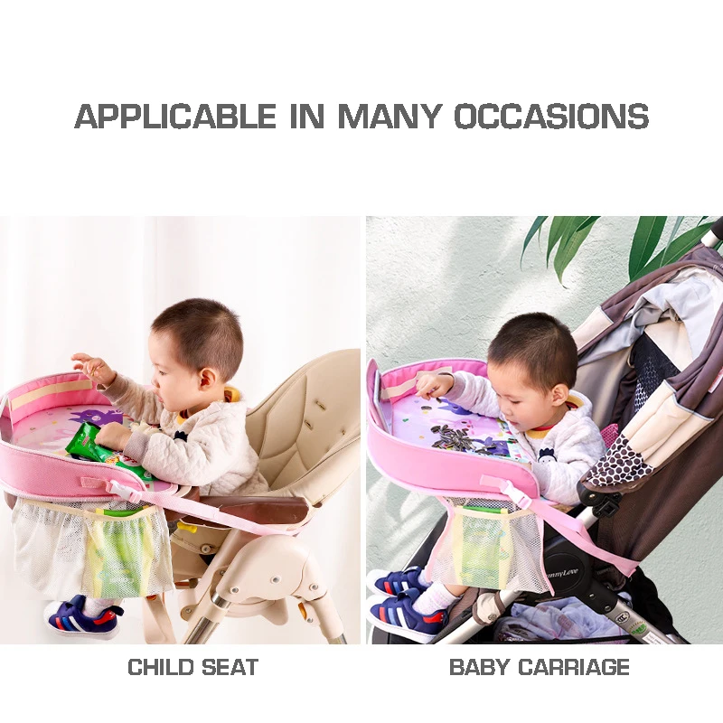 Dropshipping Baby Car Seat Tray Stroller Kids Toy Food Water Holder Desk Children Portable Table For Car Waterproof Child Table