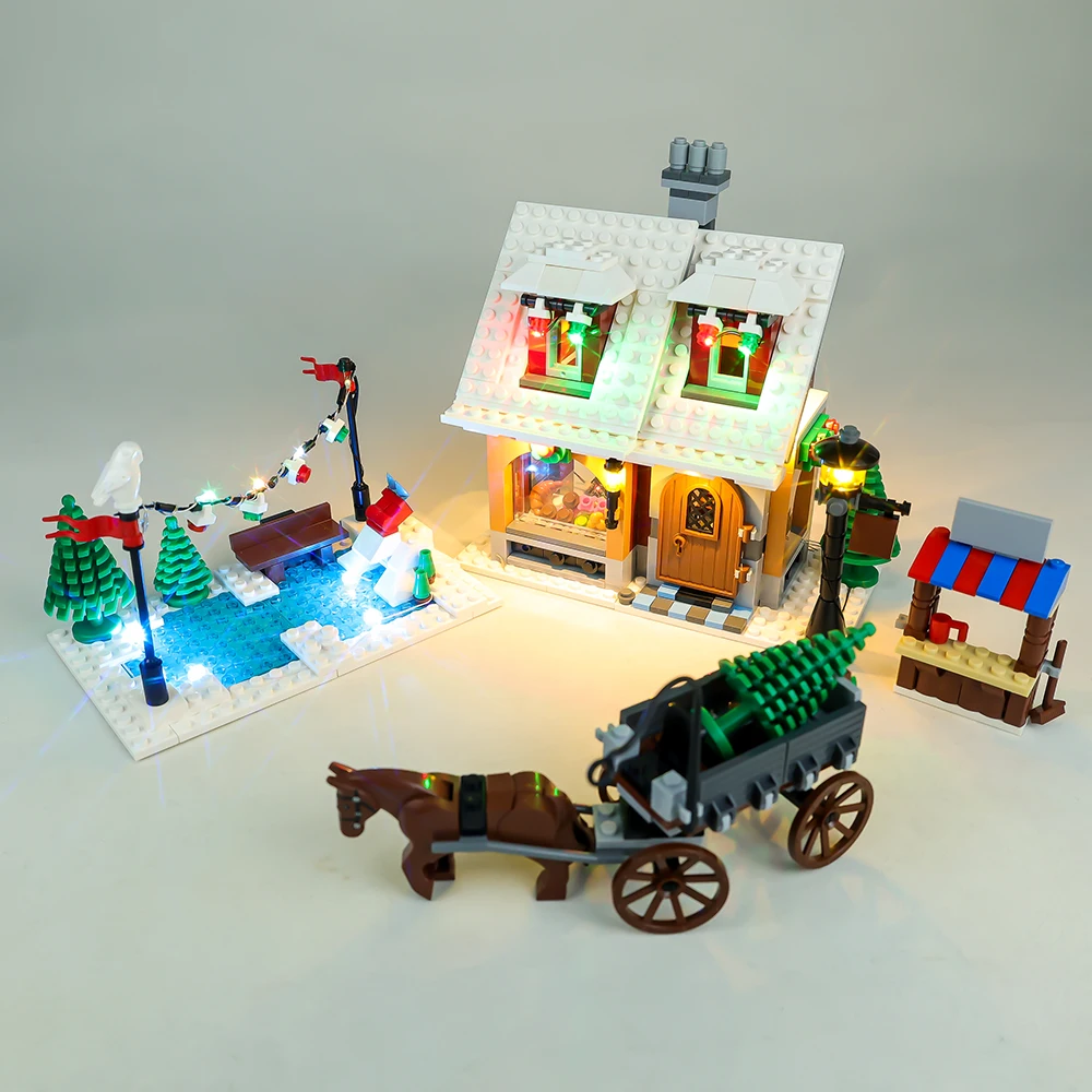 LED Light Kit For Christmas Gift Creator 10216 Winter Village Bakery Toys Building Blocks Bricks Collectible Lamp Set No Model