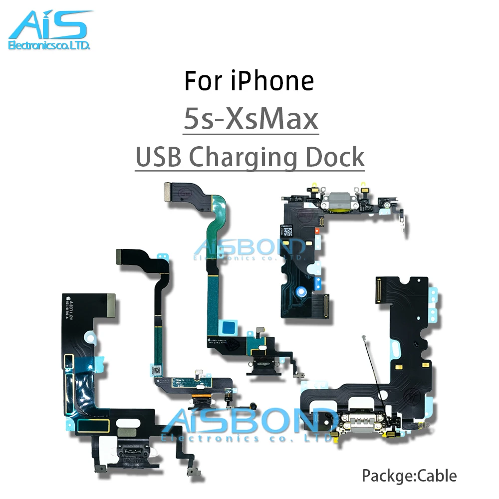 USB Charging Dock Jack Plug Socket Port Connector For iPhone 6 6S 7 8 Plus 6P 6SP 7P 8P SE2 X XS MAX XR Charger Data Flex Cable