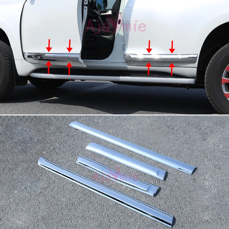 For Toyota Land Cruiser Prado FJ150 2010-2018 Exterior Body Side Door Garnish Trim Chrome Car Styling Prado Accessories