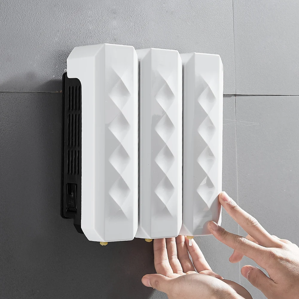 

Nail Free Wall Mounted Bathroom 350ML Soap Dispenser Mounted Shampoo Liquid Soap Bottle Bathroom Accessories