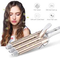 3 Barrel Curling Iron Wand Professional Tourmaline Ceramic Fast Heating 1 Inch Hair Waver Curler Hair Waving Styling Tools