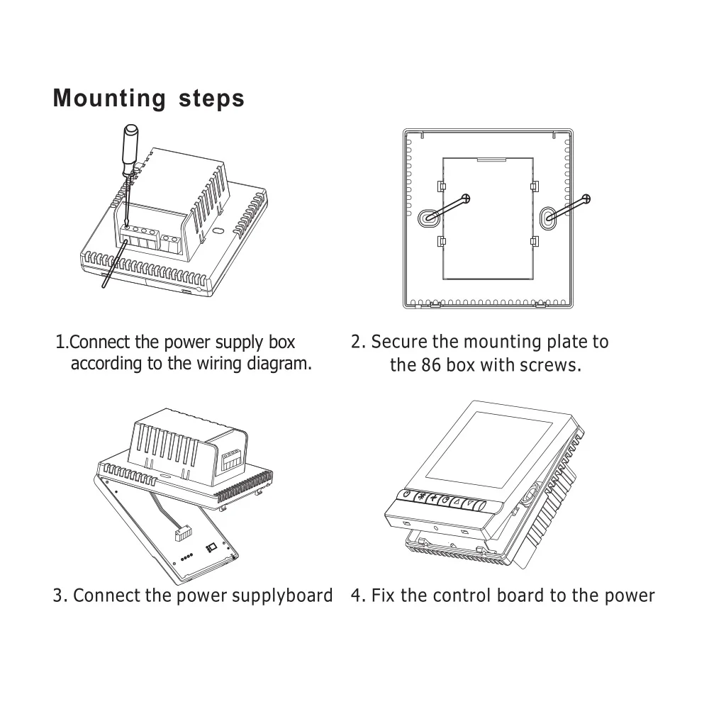 New 230V 16A Floor Heating Thermostat Room Warm Temperature Controller Regulator Weekly Programmable Period Control/Manual Mode