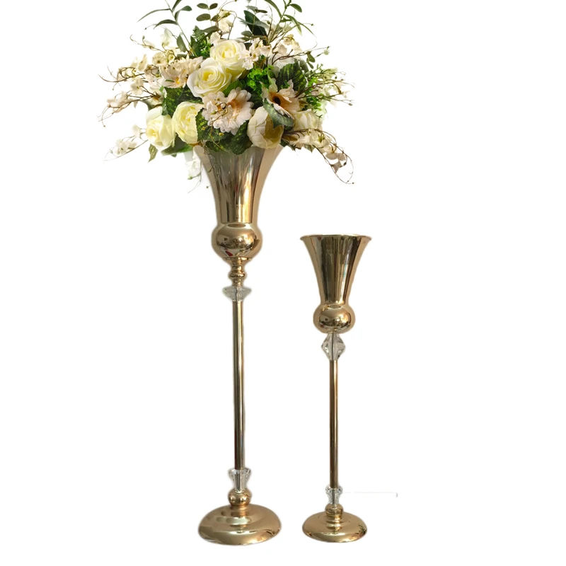 10 PCS/ Lot Vases Metal Flower Rack Candlesticks Wedding Centerpieces Event Flower Party Road Lead Home Decoration