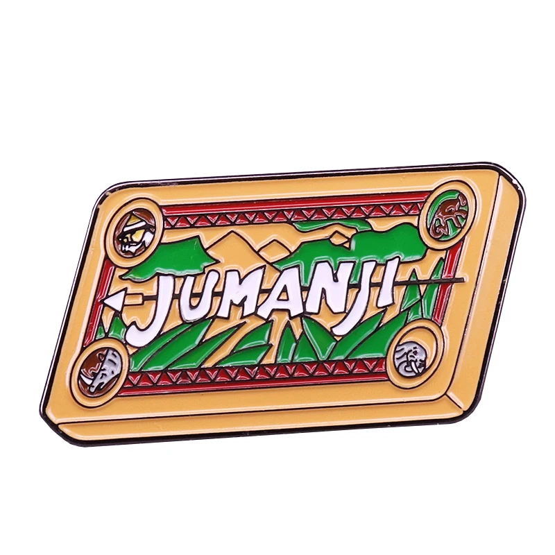 Jumanji Chess Board Game Lapel Pin Adventure Badge Fun Gift