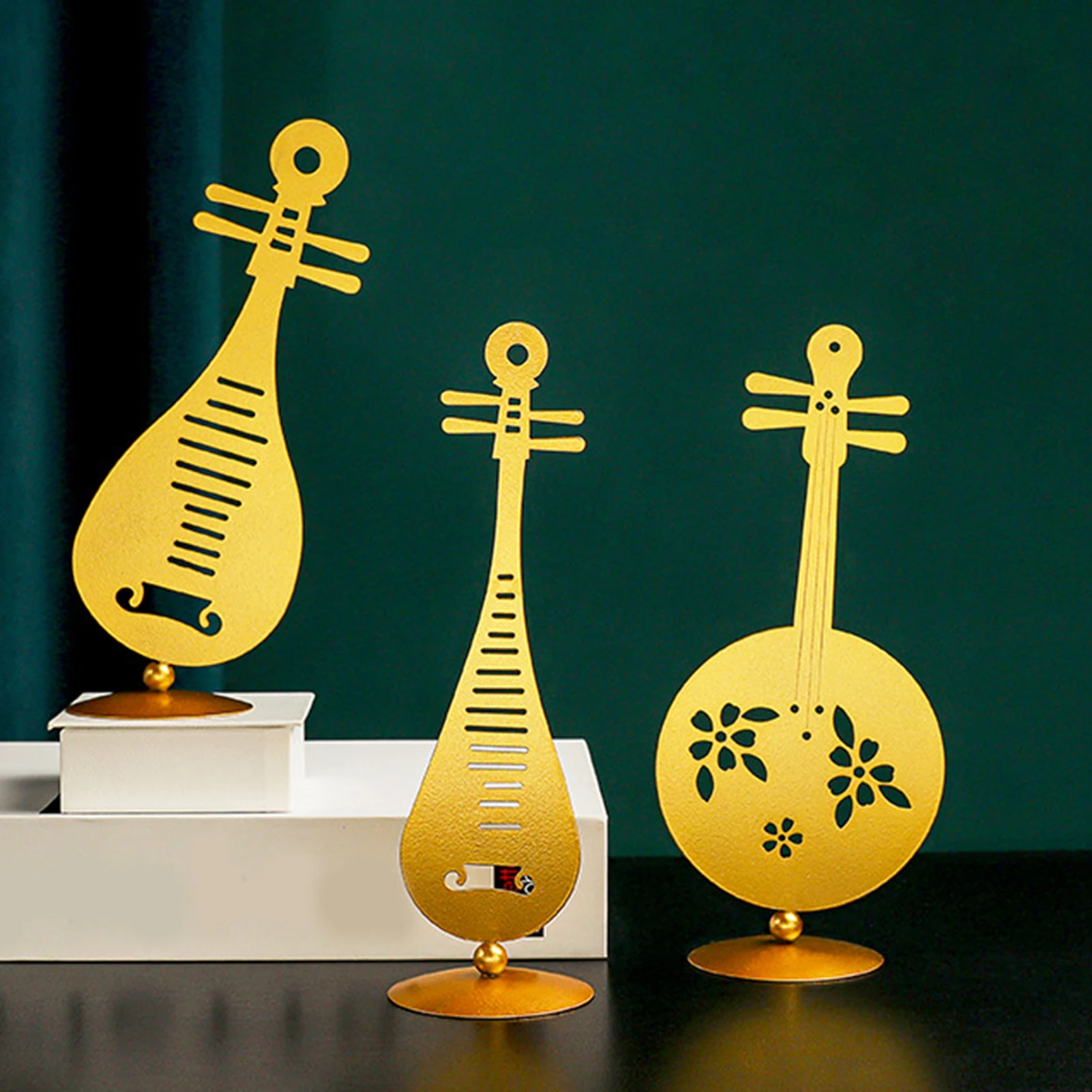 HOT SALES！！！New Arrival Musical Figurine Simple Decorative Metal Creative Notes Instrument Ornament for Living Room