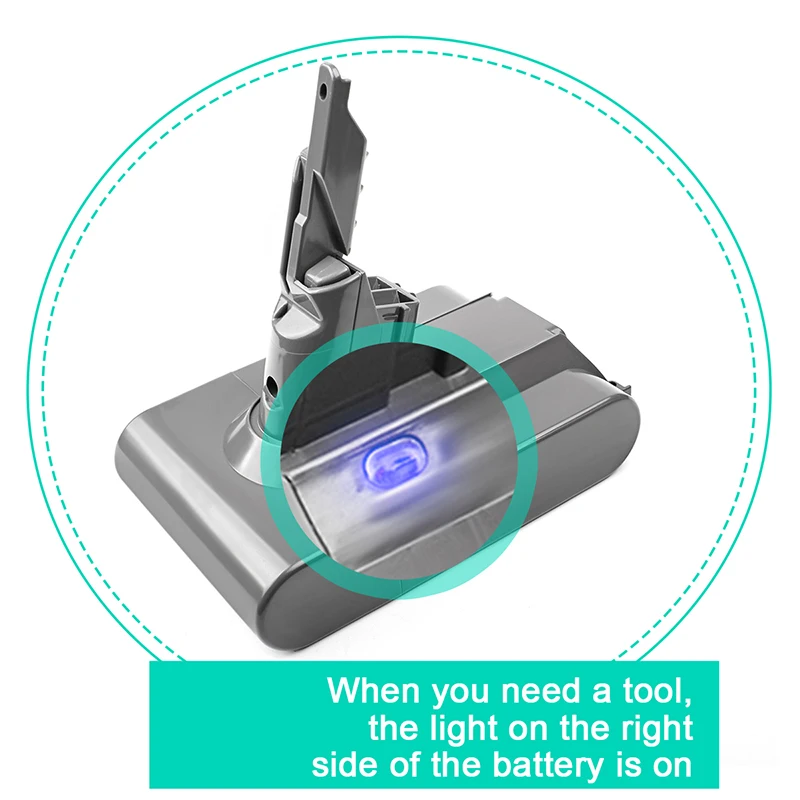 Akku für Dyson V7 Akku Animal Trigger + Motorhead Pro Fluffy Matratzen-Staubsauger 21,6 V 4000 mAh wiederaufladbare Batterien