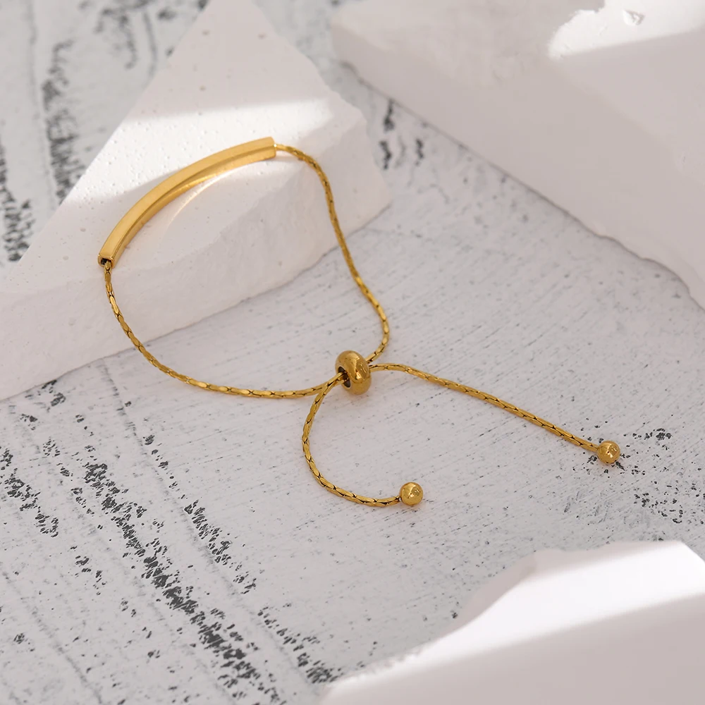 Yhpup Stainless Steel Geometric Chain Bangle Bracelet Trendy Jewelry Romantic Lover Dream Gift Jewelry Bracelet Anniversary