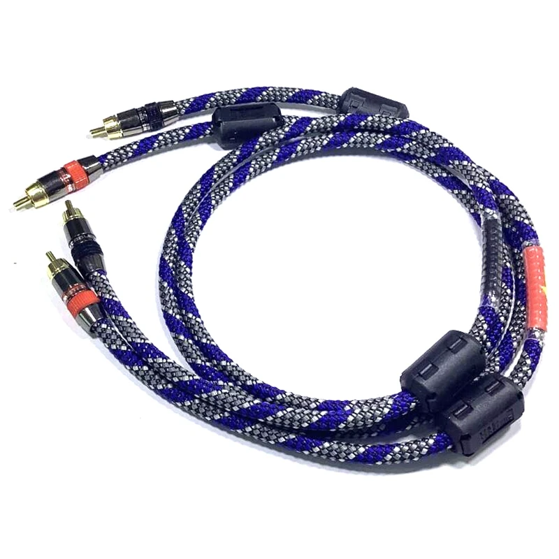 كابل HIFI RCA عالي الجودة 4N OFC ذكر AMP CD مشغل DVD, سلك Singal للصوت والفيديو