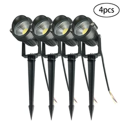 Waterproof Outdoor Garden Lawn Lamps 220V 110V 12V 3W 5W LED Lawn Landscape Light Spike Bulb IP67 Outdoor Lighting for Garden