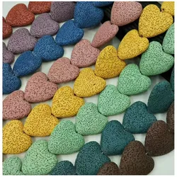 20/26mm Color Volcanic Rock Natural Lava Beads For Earrings DIY Jewelry Making Yourself Necklace Charms Material