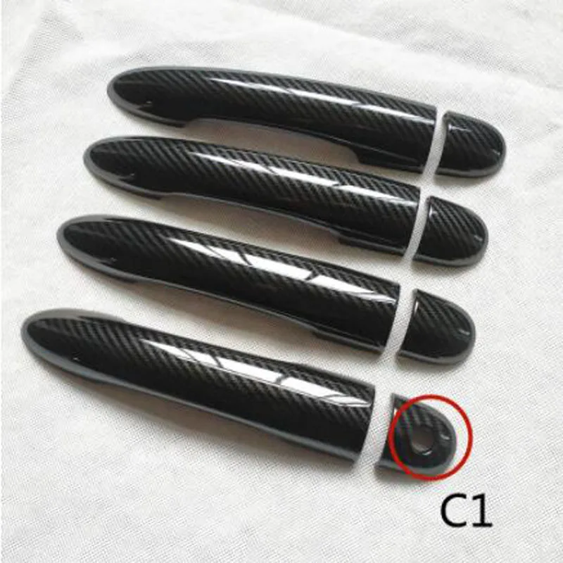 Door Handle Cover Trim Handles Covers for Renault Clio 3 Iii Mk3 Car Accessories Plastic Carbon Fiber