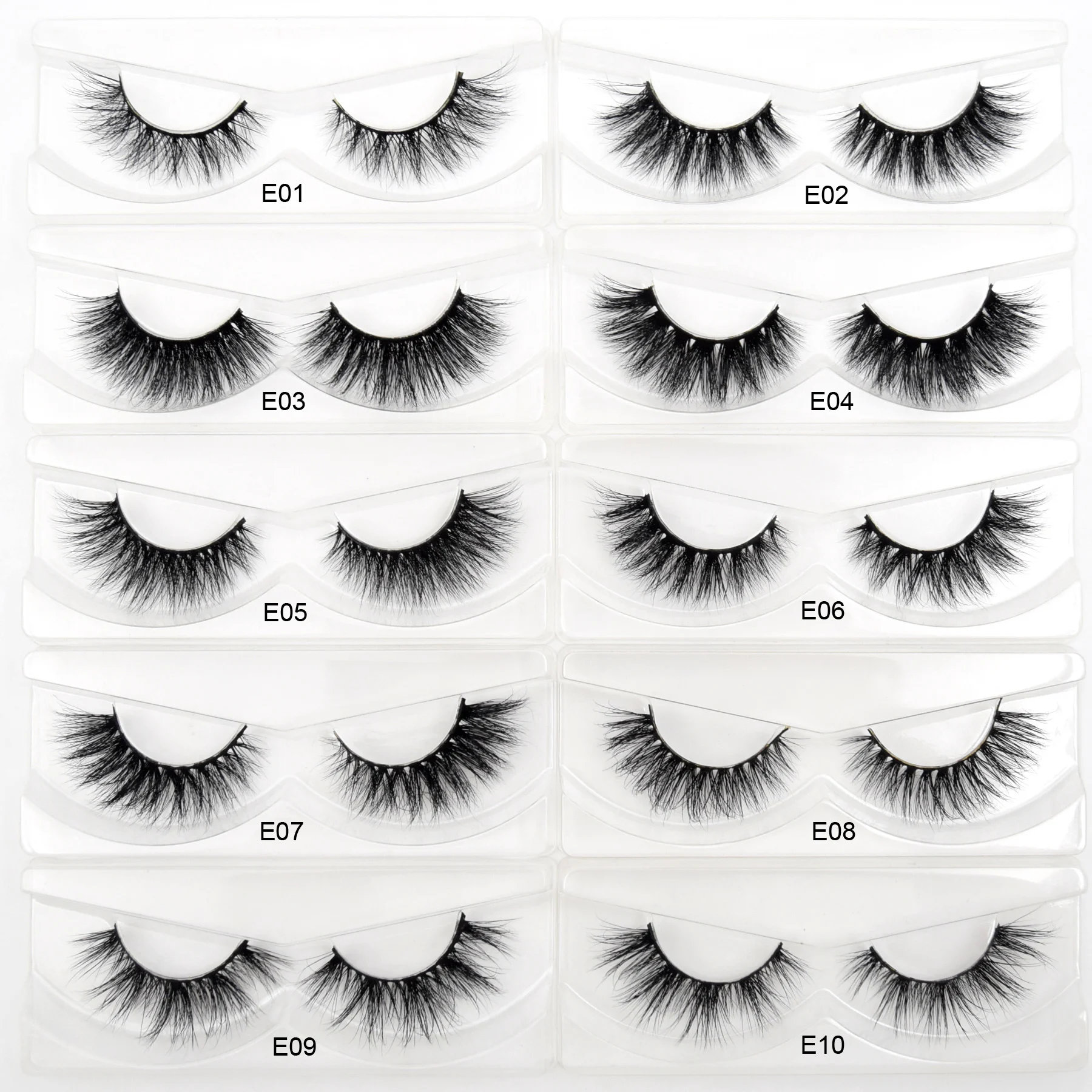 30/60/80/100 pairs Visofree Mink Eyelashes No Box Fluffy Natural False Eyelashes Long Cruelty Free 3D Mink Lashes Makeup Lashes