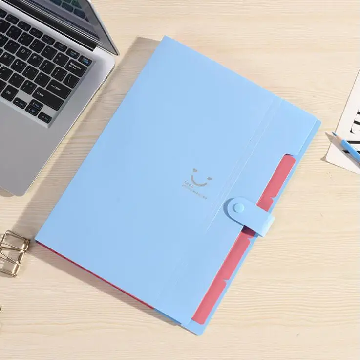 Carpeta organizadora de documentos carpetas expandibles con 5 bolsillos bolsas de documentos de plástico con cierre a presión en formato A4