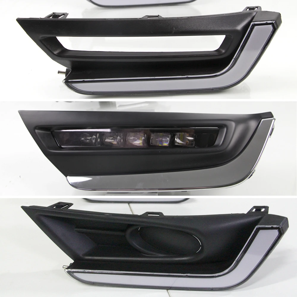 LED Fog Lights For Honda CR-V 2017-2018 - Daytime Running Lights With Turn Signal & Bezel