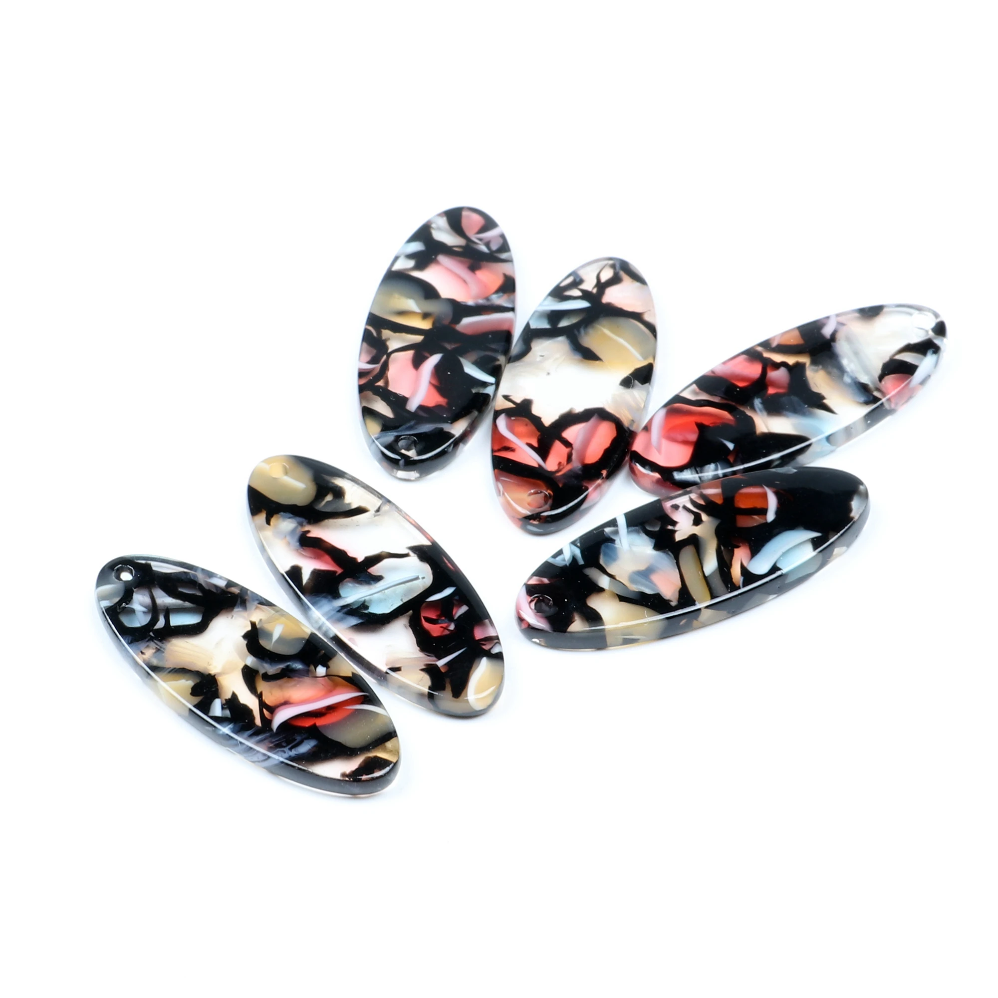 Tortoise Shell Earring Charms,Acetate Acrylic  Oval Shaped Pendant,Earrings Parts,Earring Findings,12.5x31mm,ACE237