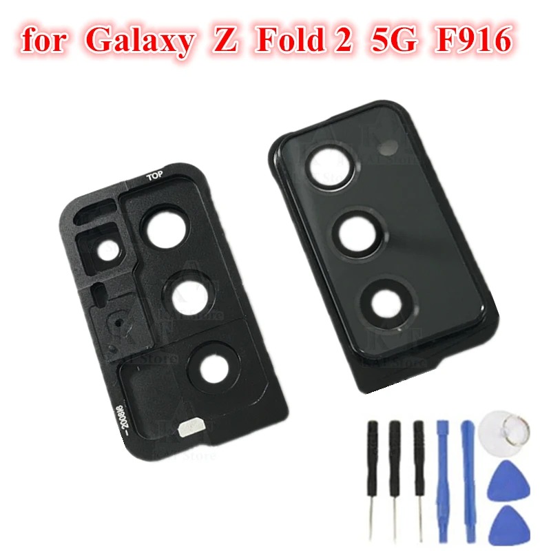 1Pcs Rear Camera Frame Cover Ring Glass Lens Replacement For Samsung Galaxy Z Fold 2 5G F916 F9160 W21 Back Camera lens