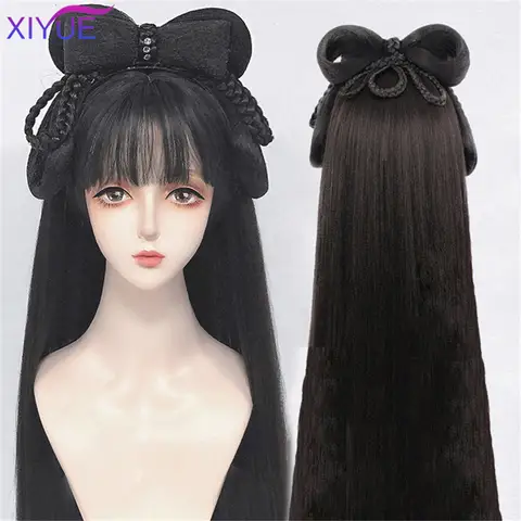 synthetic Vintage Wig Modelling Wig Hanfu Chinese Ancient Style Wig Multi-purpose Ancient Costume Whole Wig Cap Custom Product