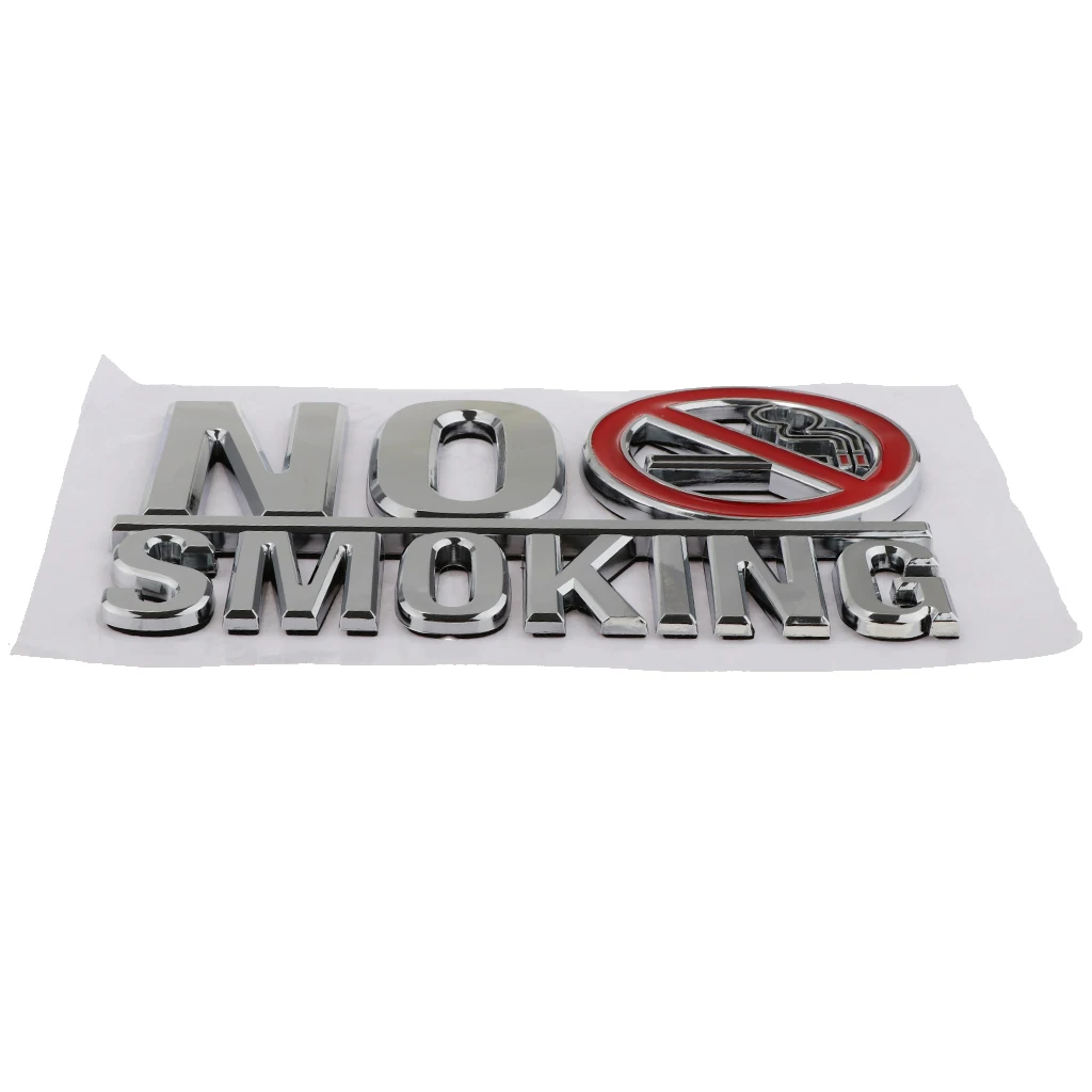 Sticky Acrylic No Smoking Warning Sign Bar Pub Decor Wall Sticker Plaque