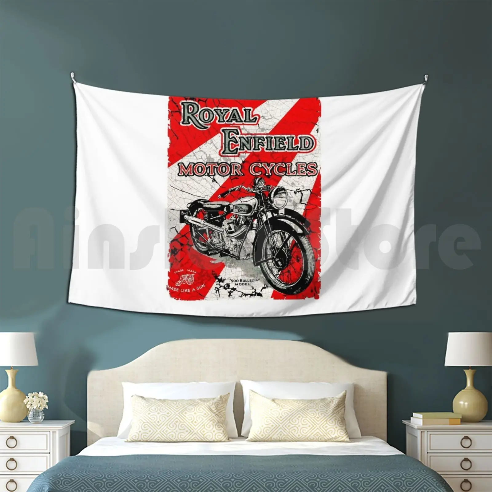 Royal Enfield Motorcycles Tapestry Living Room Bedroom Royal Enfield Motorcycles Norton Bsa Matchless British