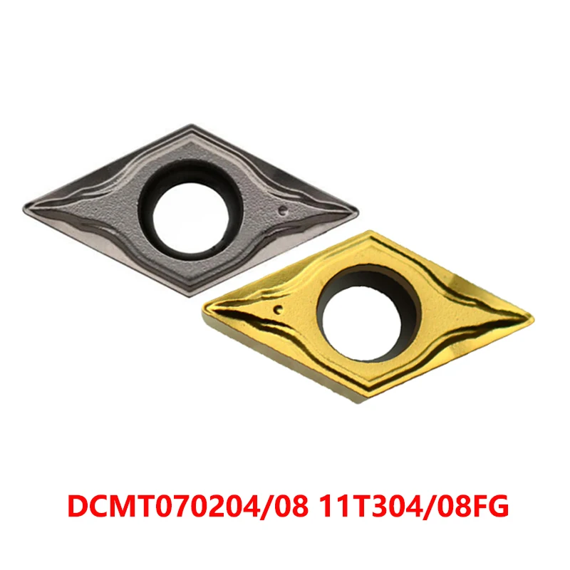 Original DCMT11T304FG TT5080 CT3000 DCMT070204FG Carbide Inserts Lathe Cutter Turning Tool DCMT 11T308 DCMT070208 DCMT11T304