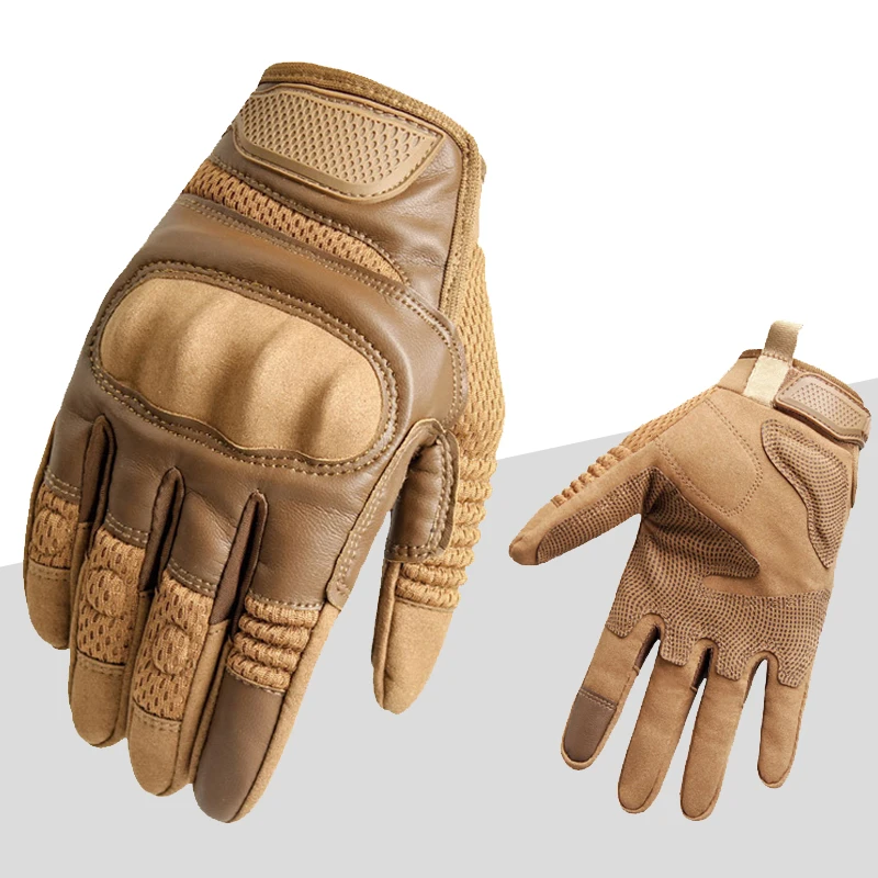 Touch screen full finger men's cycling sports gloves outdoor tactical hunting hard finger armed gloves soft CS gloves