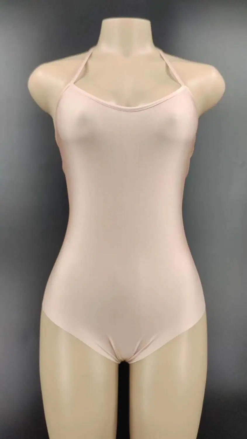 Frauen Neue Reine farbe hängenden hals Body Ärmel Große Stretch Party Prom Bar Outfit Bühne Sängerin Zeigen Strampler Body