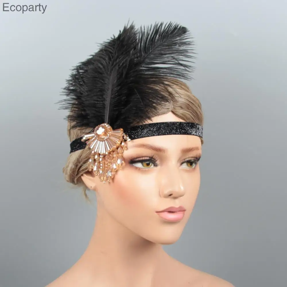 

Headband Party Headpiece And Vintage Feather Pattern Type Style Material The 1920s Gatsby Dancing