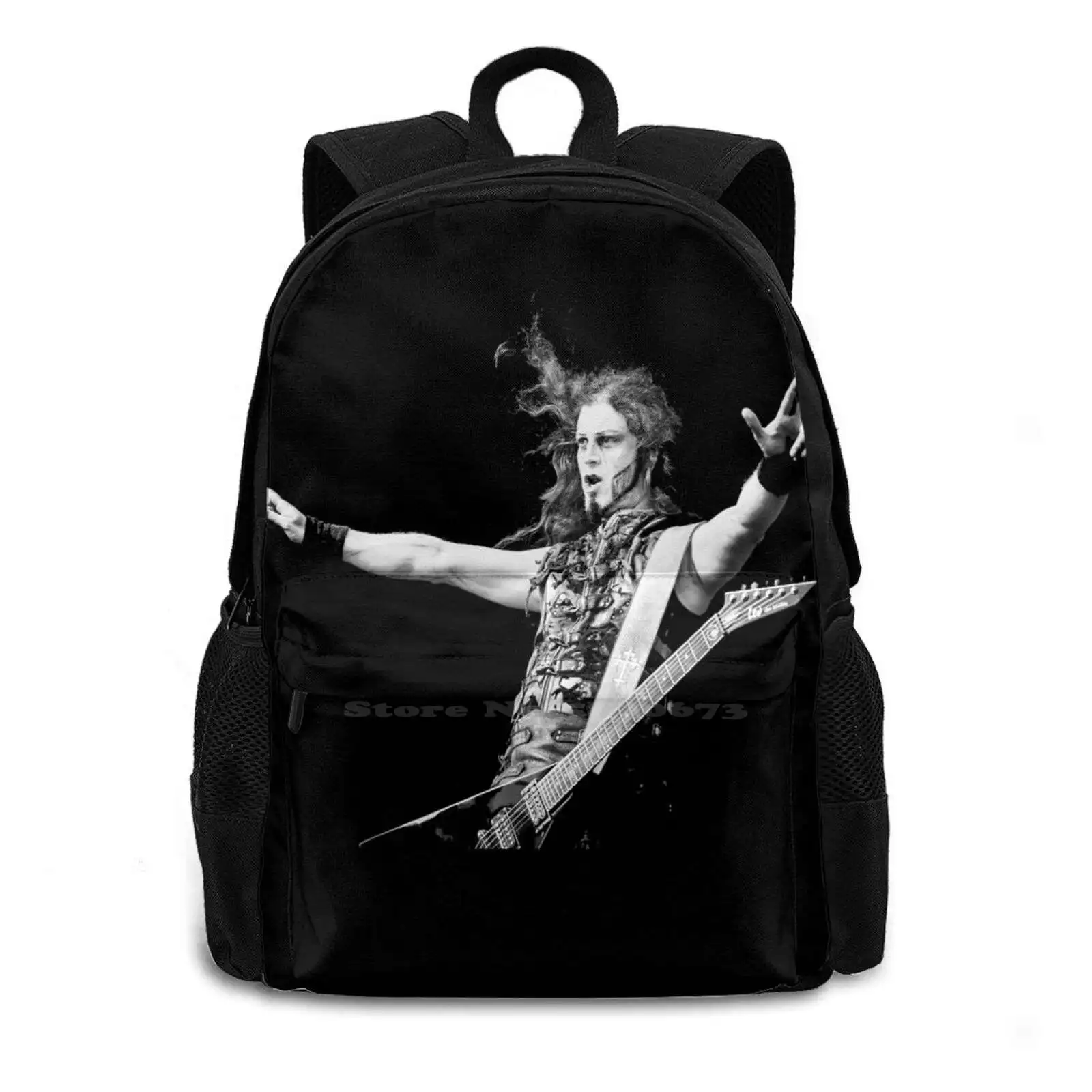 Powerwolf Metal Art mochila para estudante, Escola Laptop Travel Bag, Trending Power