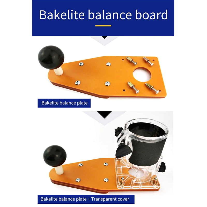 ตัดวงกลม Jig Balance Board สำหรับไม้เราเตอร์มิลลิ่งวงกลมตัดเครื่อง Trimmer ฐานไม้เครื่องตัดขอบ
