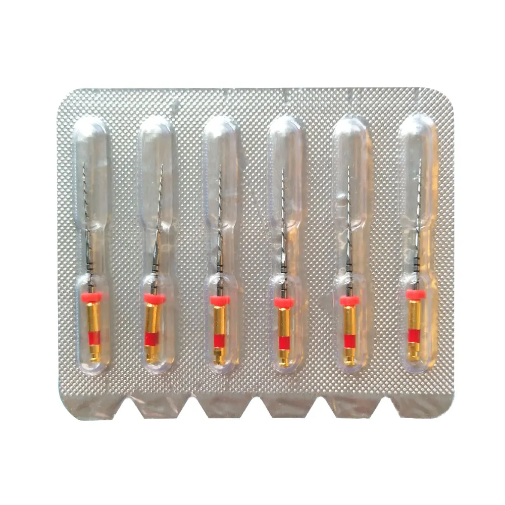 Limas recíprocas rojas dentales R25 R40 R50 Limas rotativas dentales recíprocas Limas NITI endodónticas Endodoncia Odontología Instrumentos endo