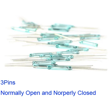 5-10pcs 100% original Reed Switch 3 pin 2.5X14MM Magnetic Switch Normally Open and Normally Closed Conversion