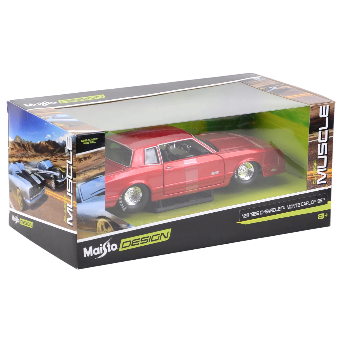 Maisto 1:24 1986 Chevrolet Monte Carlo SS Static Die Cast Vehicles Collectible Model Sports Car Toys