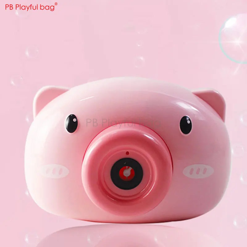 Speelse Tas Elektrische Cartoon Piggy Bubble Machine Camera Vorm Bubble Machine Leuke Kinderen Speelgoed Creatieve Kerstcadeaus AA69