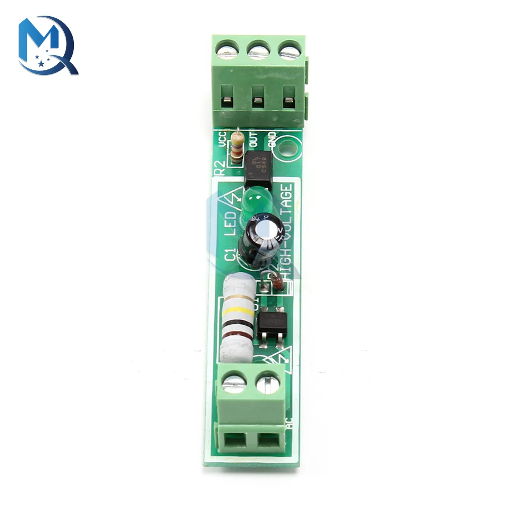 Scheda rivelatore di tensione a 1 canale AC 220V modulo di isolamento accoppiatore ottico TTL 3-5V test SCM per microcontrollore PLC adattivo 24V