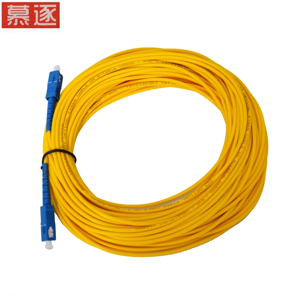 1M 3M 5M 10M 20M 30M SC to SC Fiber Patch Cord Jumper Cable SM Simplex Single Mode Optic for Network CS-CS 10TF 16FT 33FT