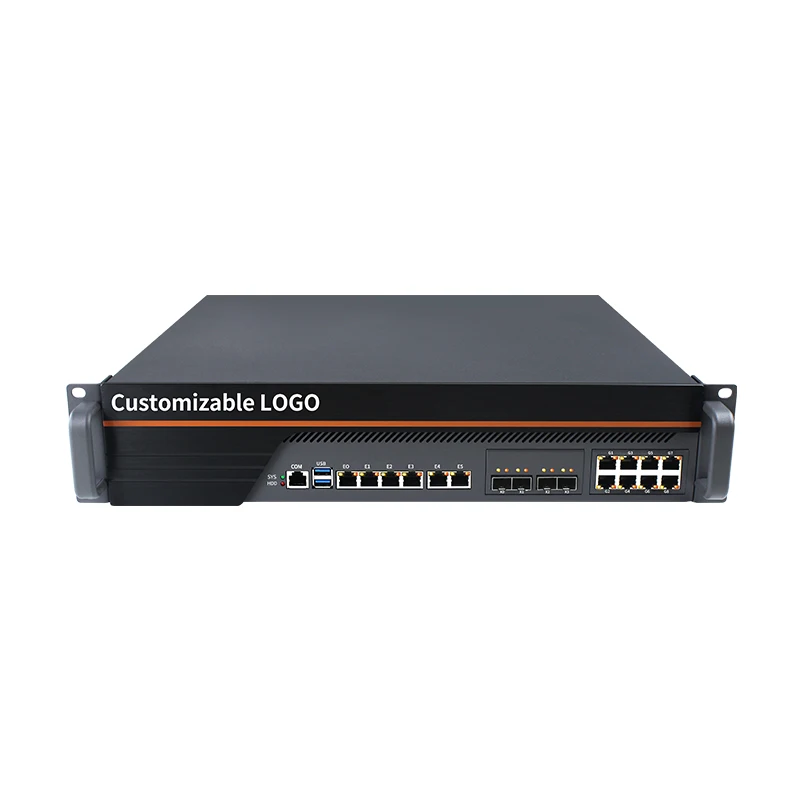 Intel Core I9-9900 (14 LAN/4*10G SFP 2USB/1COM/1VGA/Fan) X710 Firewall Mikrotik Pfsense VPN Network Security mini Router PC ESXI