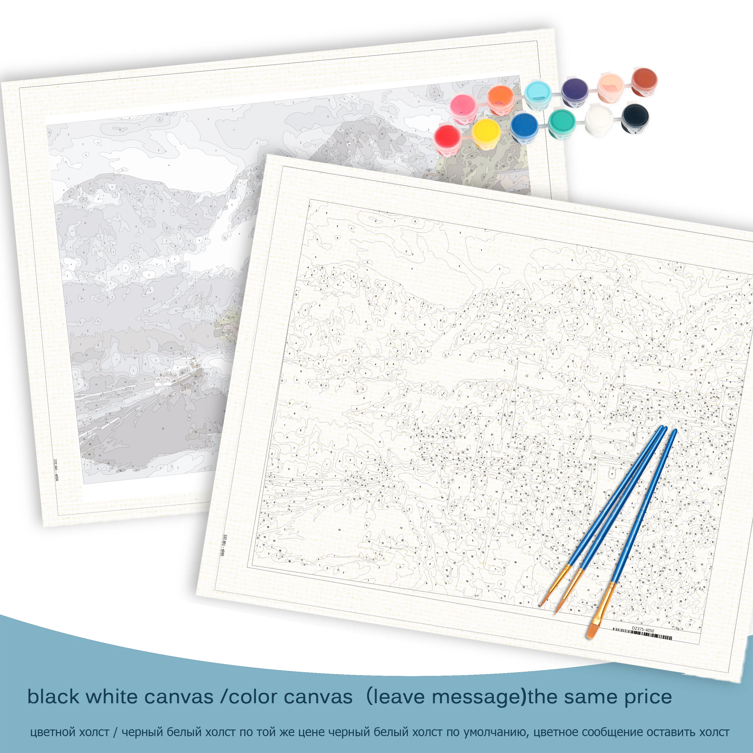 Framed Fantasy Village DIY Painting By Numbers Kits Acrylic Paint On Canvas Landscape Handpainted Oil Painting For Home Decor