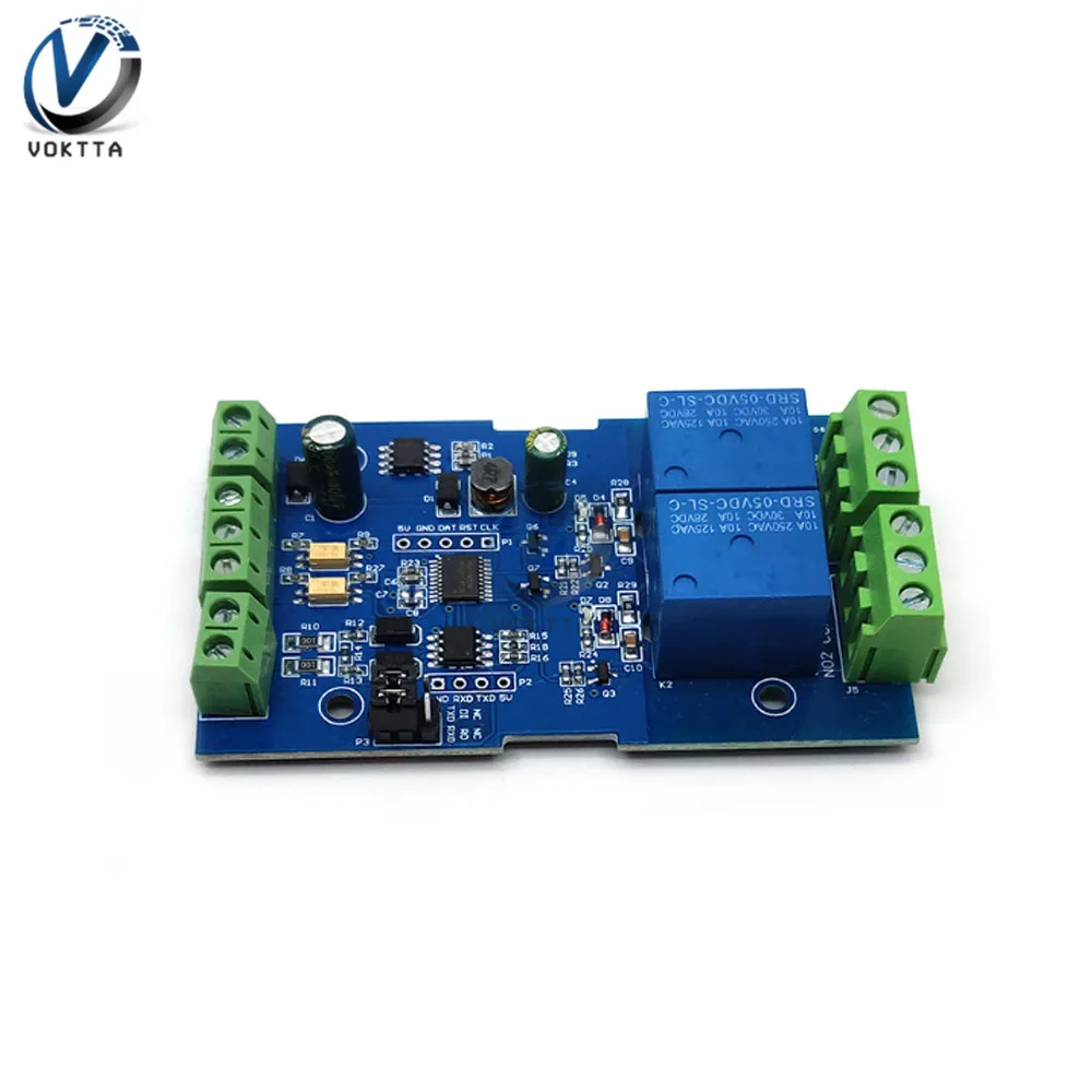 Modbus RTU DC 7-24V 1/2 przekaźnik kanału przełącznik modułu Modbus wyjście przekaźnikowe przełącznik 12V wejście RS485/TTL interfejs komunikacyjny