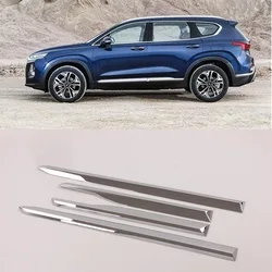 ABS Chrome Side Molding Cover Trim Body Garnish Accessories For 2019 2020 Hyundai Santa fe Santafe